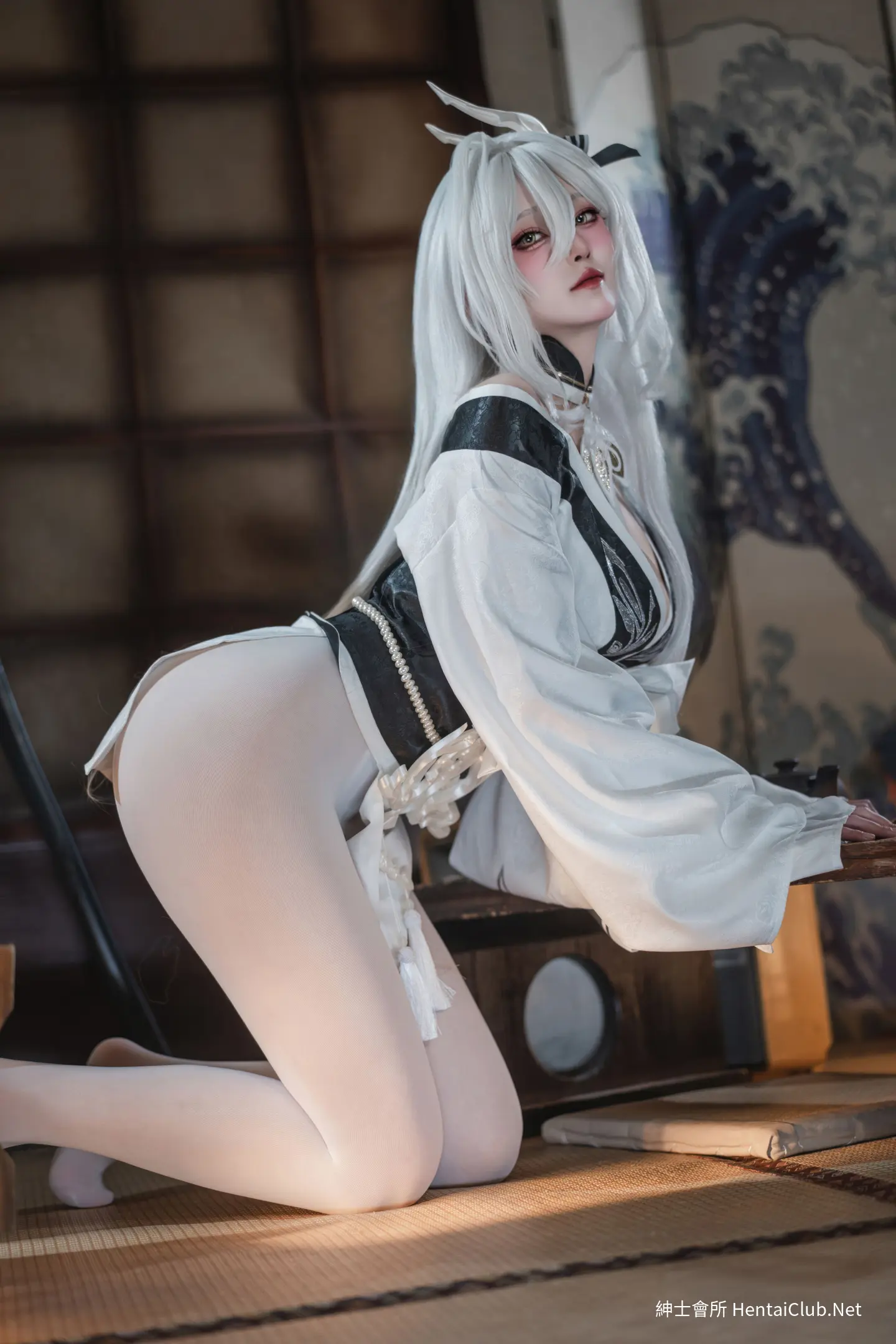 Natsuko Natsuko Blue Blue Line White Japanese Clothes - 52